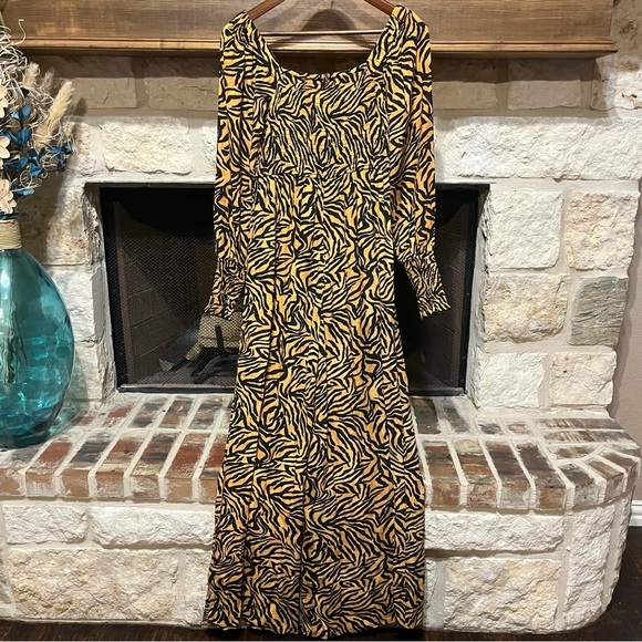 Kachel x Anthropologie Wide Leg Jumpsuit Tiger-Striped - Picture 10 of 12